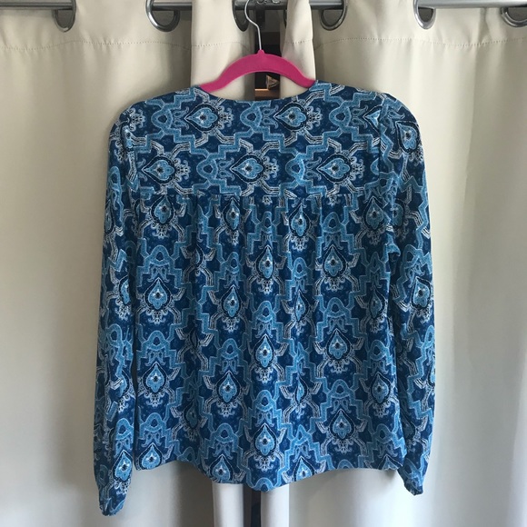 Turquoise and blue blouse - Picture 2 of 4